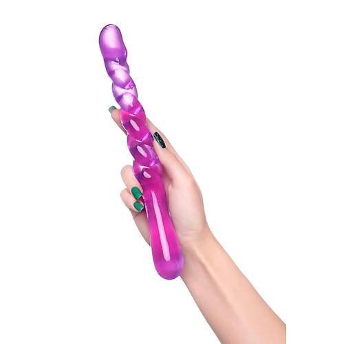 Erotist Tanza ift Tarafl 27 cm Yapay Penis - Yksek Kaliteli Jel Yapay Penis