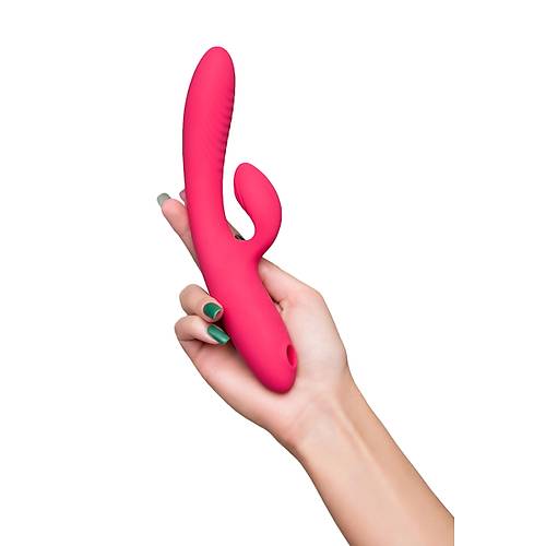 Erotist JOS Enila 23cm Titreimli Vibratr - Istma Fonksiyonlu Pembe Yapay Penis ve Klitoris Uyarcl Titreimli Dildo