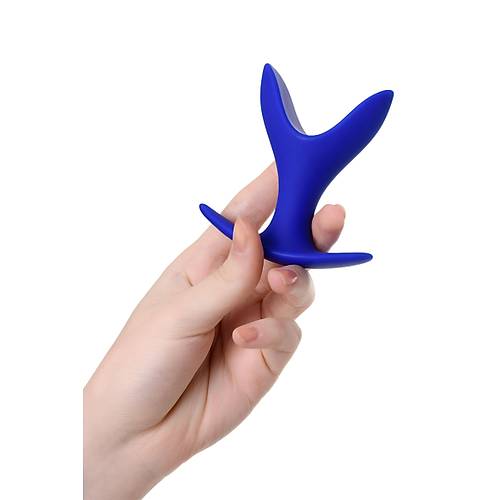 Erotist Genileyen Yapya Sahip Etkili Deneyim Salayan 8,5 cm Mavi Renk Silikon Anal Plug: Bloom