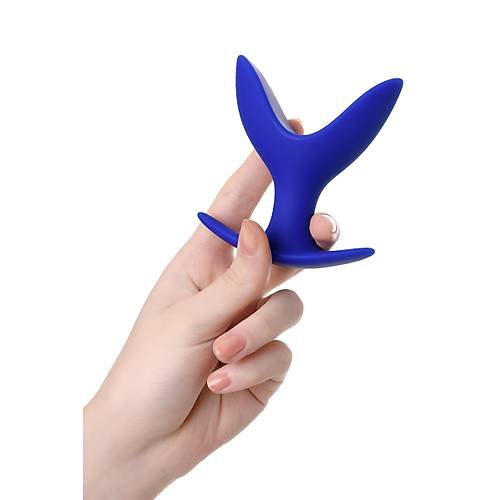 Erotist Genileyen Yapya Sahip Etkili Deneyim Salayan 9 cm Mavi Renk Silikon Anal Plug: Bloom