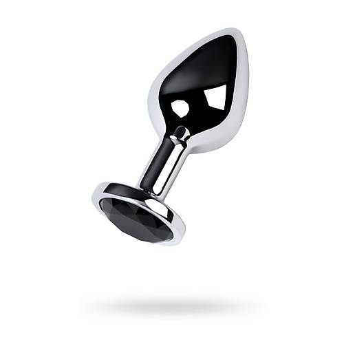 Erotist Gm Renkli Orta Boy Anal Plug - Siyah Kristalli, 8cm, 85 Gram