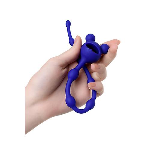 Erotist 27,4 cm Boumlu Silikon Mor Anal Zincir