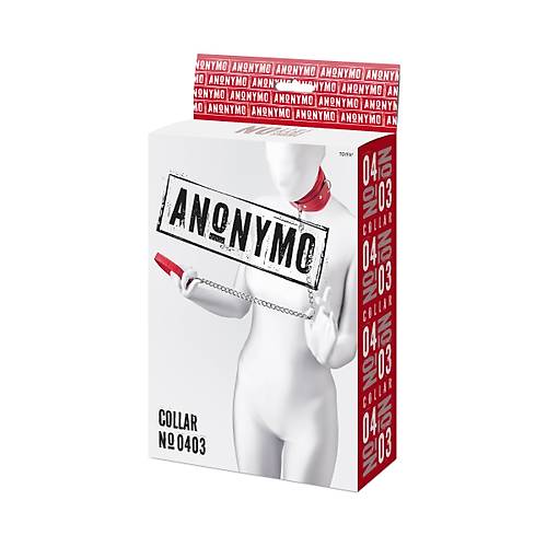 Anonymo Krmz PU Deri BDSM Esaret Tasmas Modeli