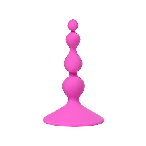 Erotist Kalp Detayl Boumlara Sahip Ekstra Uyarml Pembe Silikon 8 cm Anal Plug