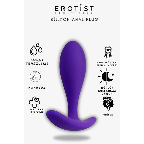 Erotist rlanda Krem anti Aromal Kayganlatrc Jel ve Mor Renkli Silikon Anal Plug Seti