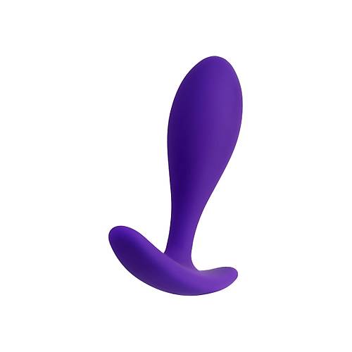 Erotist Genileyen Aya Sahip Kolay Kavranabilen 7,2 cm Mor Silikon Anal Plug