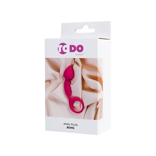 Erotist Ekstra Uyarm Salayan Kavisli Detaylara Sahip zel Tasarm 12,5 cm Silikon Pembe Anal Plug: Bong