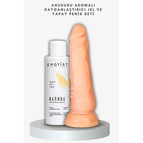 Orman Meyvesi Aromal Kayganlatrc Jel ve 18 cm Gereki Yapay Penis Seti