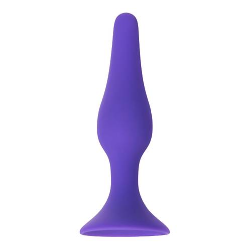 Erotist Vantuzlu 11 cm Anal Plug - Silikon Mor Renkli