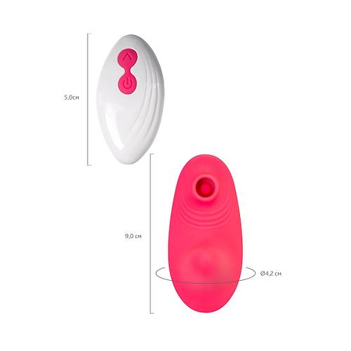 JOS Xiari 9 cm Pembe Silikon Giyilebilir Vakumlu Titreimli Klitoral Vibratr