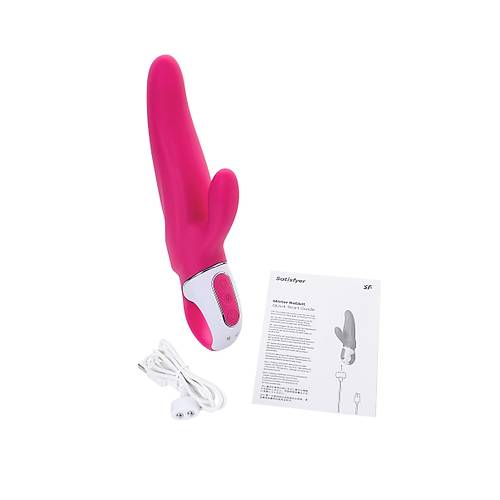 Satisfyer Mr. Rabbit 22,1 cm Vibratr  Krmz Renkli ift Ulu Titreimli Kadnlara zel Cinsel rn