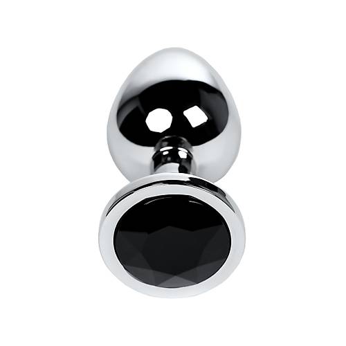 Erotist Gm Renkli Orta Boy Anal Plug - Siyah Kristalli, 190 Gram
