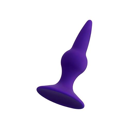 Erotist Sivri Ulu Vantuz zellikli Ekstra Penetrasyon Salayan Mor Renk 10,5 cm Silikon Anal Plug