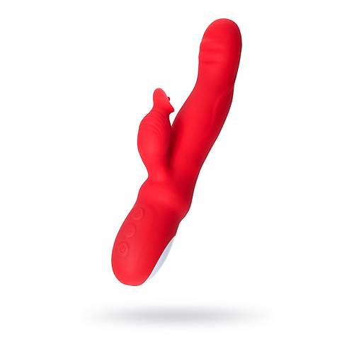 Erotist JOS Redli Vibratr - 21cm Klitoris Uyarcl Krmz Renkli Vibratr