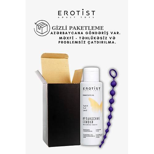 rlanda Krem anti Aromal Kayganlatrc Jel ve Mavi Silikon Boumlu Anal Zincir Seti