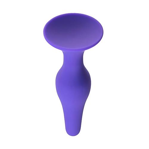 Erotist Vantuzlu 12,5 cm Anal Plug - Silikon Mor Renkli