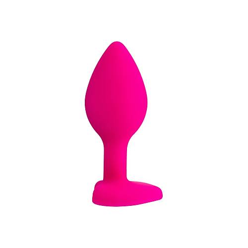 Erotist Elmas Kalpli, k, Pembe Renk 7 cm Silikon Anal Plug: Diamond Heart