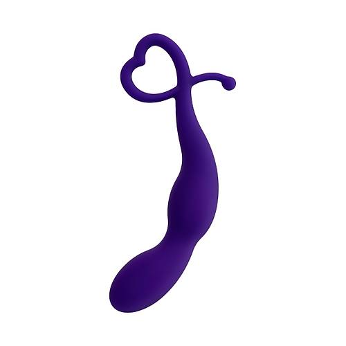 Erotist Mor Renk Boumlu Silikon Anal Plug, 16 cm ? Esnek, Kavisli Tasarm ve Ekstra Stimlasyon Salayan ift Penetrasyon in deal