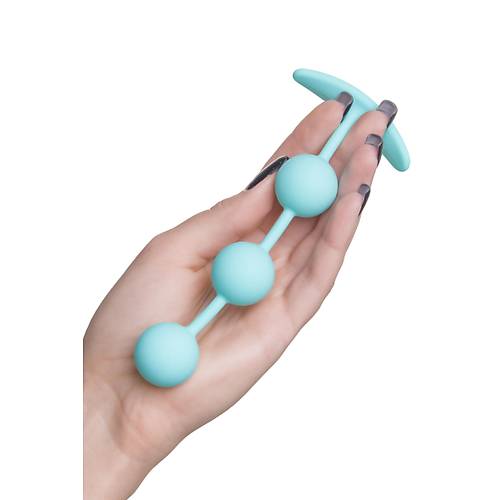 Erotist 3 Top zellikli Silikon 15 cm Anal Plug ve Zincir ? ift Penetrasyon iin Youn Uyarm Salayan Triplex Toplu Tasarm