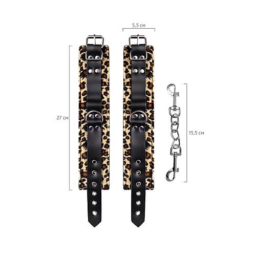 Erotist PU Deri Baskl Ayak Kelepesi, BDSM Fantezi Aksesuar, 27 cm
