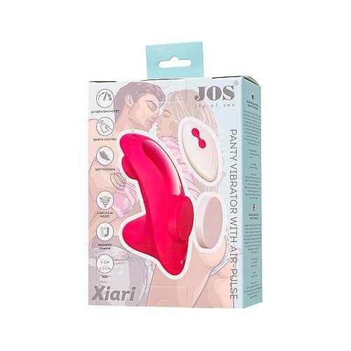 JOS Xiari 9 cm Pembe Silikon Giyilebilir Vakumlu Titreimli Klitoral Vibratr