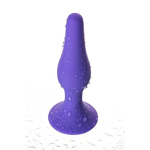 Erotist Vantuzlu 12,5 cm Anal Plug - Silikon Mor Renkli