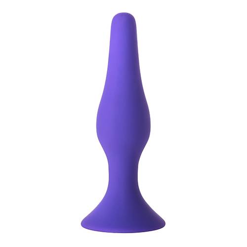 Erotist Vantuzlu 12,5 cm Anal Plug - Silikon Mor Renkli