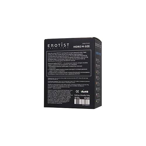 Erotist M Siyah Silikon Esnek Yapda 10,5 cm Hidro Anal Plug