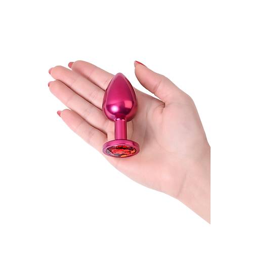 Erotist Krmz Renkli Orta Boy Anal Plug - 8 cm, 85 gram