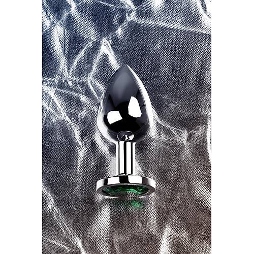 Erotist Orta Boy Anal Plug - Yeil Kristalli 8 cm