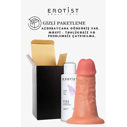 Kola Aromal Kayganlatrc Jel ve Caliber 18 cm Yapay Penis Seti - 6 cm ap, Gereki His
