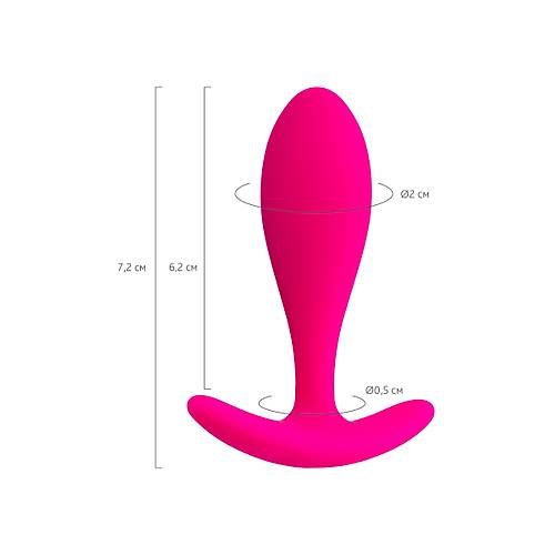 Erotist Geni�leyen A��ya Sahip Kolay Kavranabilen 7,2 cm Pembe Silikon Anal Plug