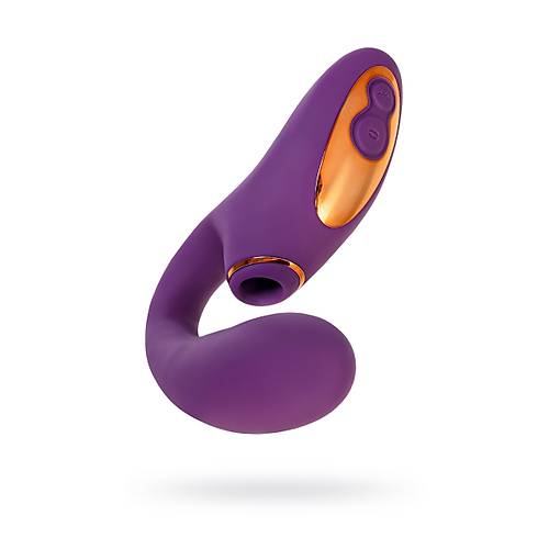 L'Eroina Megam 27,5 cm Mor Silikon ift Fonksiyonlu Masaj Vibratr