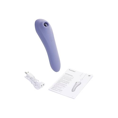 Satisfyer Dual Pleasure 17.9 cm Mor Silikon Vakum Dalgas Klitoral Vibratr