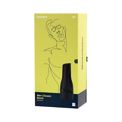 EROTST 25 cm  Satisfyer Men Classic Siyah Mastrbatr