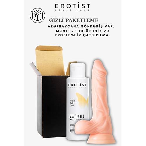 Orman Meyvesi Aromal Kayganlatrc Jel ve 19 cm Gereki Yapay Penis Seti