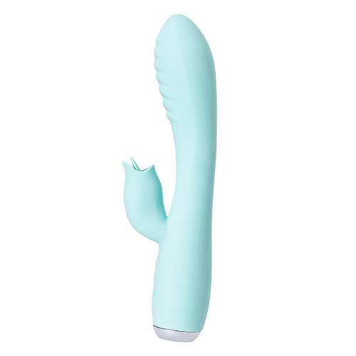 Erotist JOS MILO Klitoral Uyarc ve Dilli Vibratr ? 20cm Mavi Renkli Titreimli Dildo