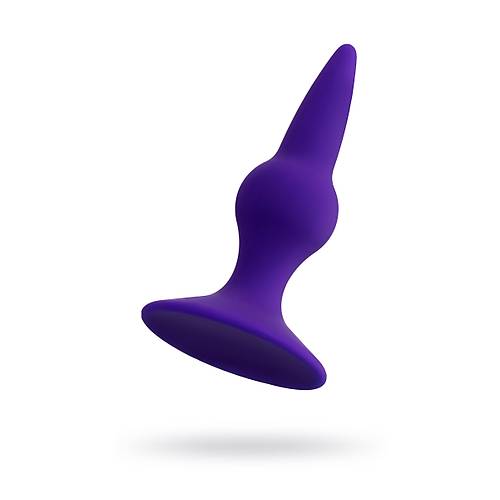 Erotist Sivri Ulu Vantuz zellikli Ekstra Penetrasyon Salayan Mor Renk 10,5 cm Silikon Anal Plug