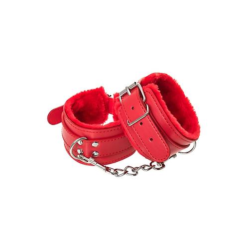 Anonymo Krmz PU Deri 27 cm BDSM Ayak Kelepe Modeli