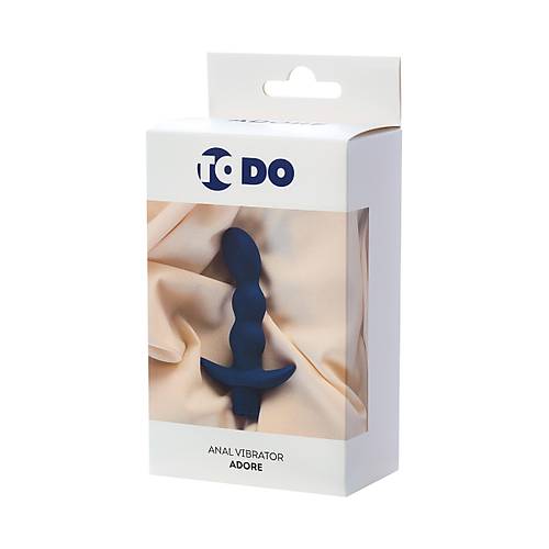 Erotist Kavisli ve Boumlu Ekstra Uyarlma Salayan Suya Dayankl 15 cm Mavi Renk Anal Plug Vibratr: Adore