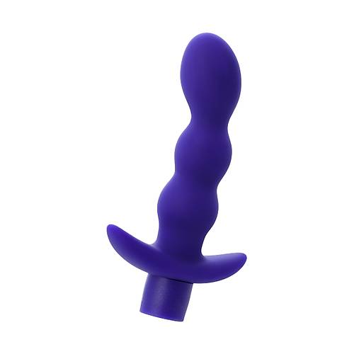 Erotist Kavisli ve Boumlu Ekstra Uyarlma Salayan Suya Dayankl 15 cm Mavi Renk Anal Plug Vibratr: Adore