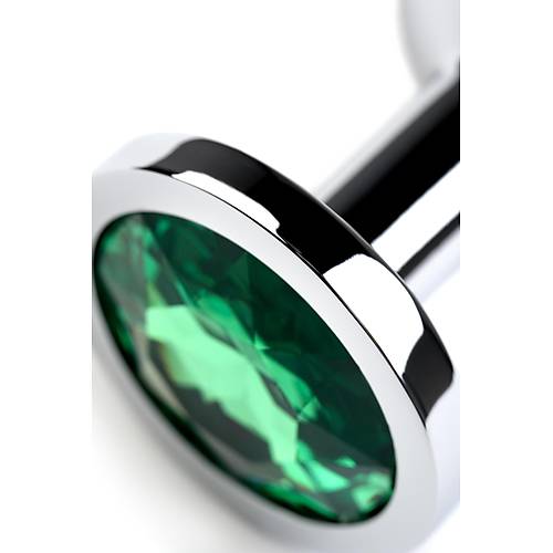 Erotist Orta Boy Anal Plug - Yeil Kristalli 8 cm