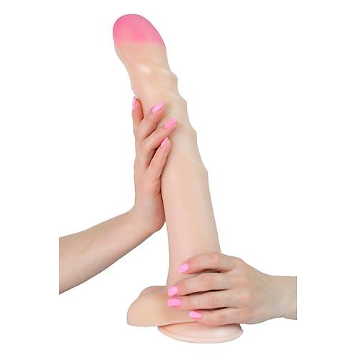 LoveToy SuperGiant 38 cm Vantuzlu Realistik Dev Dildo  5,7 cm apl Byk Boy Cinsel rn