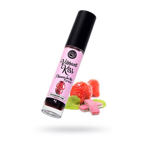 Erotist Vibrant Kiss ilekli Sakz Aromal Cinsel Dudak Parlatcs - Extra Haz, Extra Heyecan Verici Cinsellik