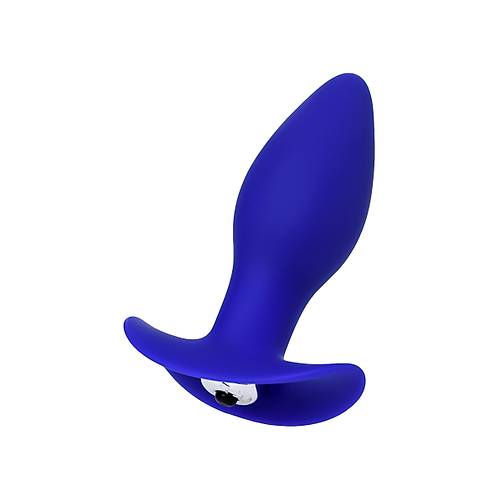 Erotist Titreimli ve Sivri U Detayl Ekstra Uyarml Mavi 10,7 cm Anal Plug: Fancy