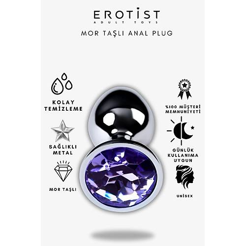 Erotist �rlanda Krem �anti Aromal� Kayganla�t�r�c� Jel ve Mor Ta�l� Anal Plug Seti