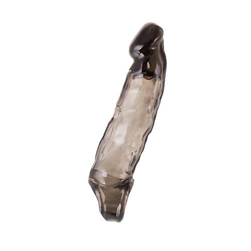 Erotist XLover Boyut Artrc Siyah Penis Klf - 19,5 cm Geniletici ve Skrotum Halkal Tasarm