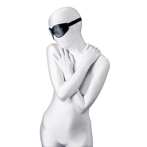 Anonymo 26,5 cm PU Deri BDSM Maske  Siyah Renkli Fantezi Aksesuar