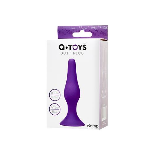 Erotist Vantuzlu 12,5 cm Anal Plug - Silikon Mor Renkli