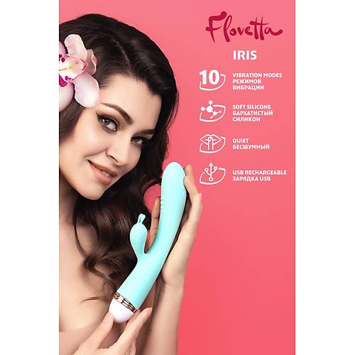 Erotist 22 cm Klitoral Uyarcl Vibratr - Mavi Renkli Titreimli Dildo ve Cinsel Oyuncak